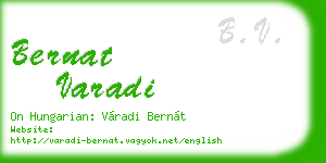 bernat varadi business card